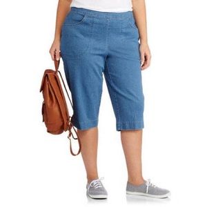 Mainstreet Blues 2 pocket Pull On Capri Jeans 20WP